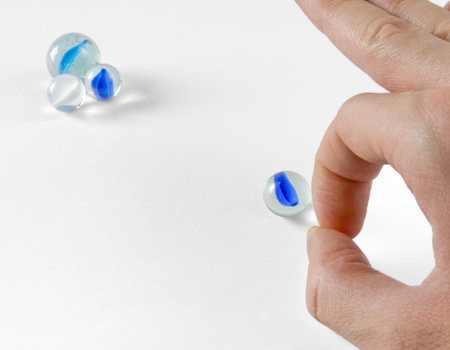 Playing Marblesの写真素材