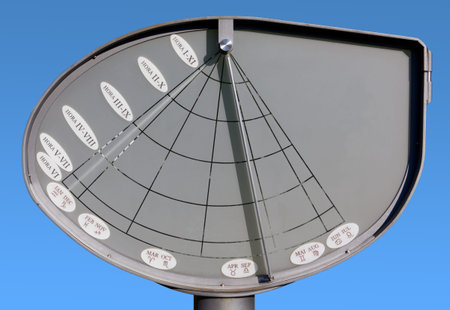 Modern Sundial in Aiello del Friuli, Italy