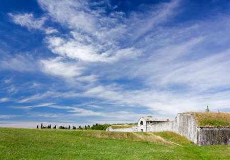 Among the Fortifications of Palmanova, Italyの写真素材