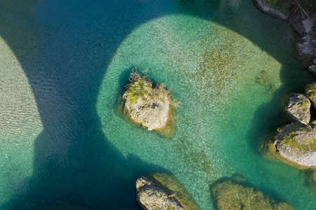 Above view of a riverの写真素材