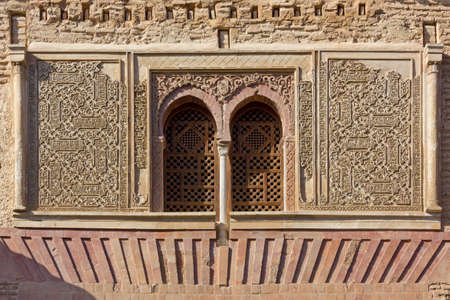 Detail of the Wine Gate at Alhambra in Granada, Spainの写真素材