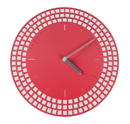 Modern Red Wall Clockの写真素材