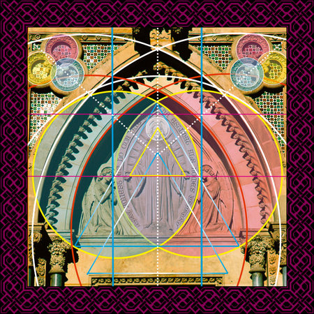 combination of real images with digital designs to build representative symbolic imagesの写真素材