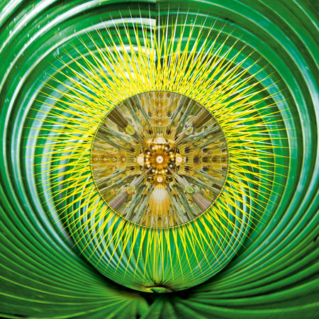 combination of real images with digital designs to build representative symbolic imagesの写真素材