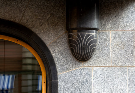 Architectural detail of a building in the city of Lisbon, Portugalの写真素材