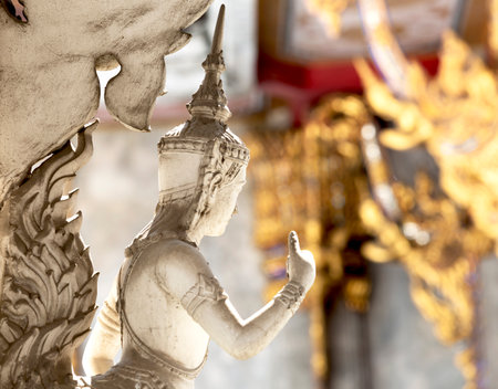 Buddha statue in Thai temple, Wat Phra Kaew.の写真素材
