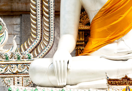 Buddha statue in Wat Phra Kaew, Thailand.の写真素材