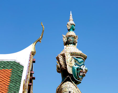 Giant at Wat Phra Kaew in Bangkok, Thailand.の写真素材