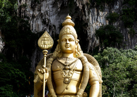 Buddha statue in Batu Caves, Kuala Lumpur, Malaysiaの写真素材