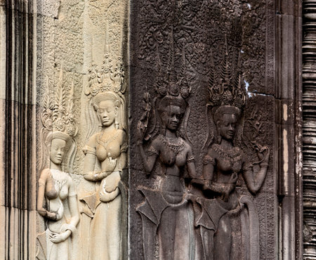 Angkor Wat, Siem Reap, Cambodia. The temple was built in the 11th century.