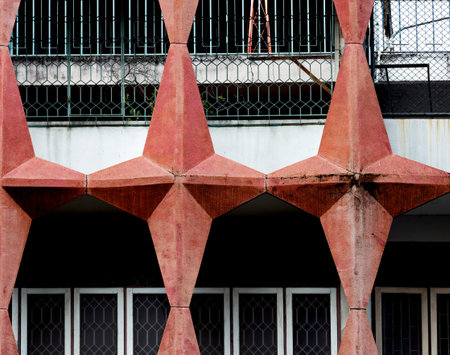 Detail of a building in the city of Lisbon, Portugal.の写真素材