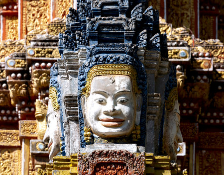 Buddha statue in buddhist temple in Thailand, Asiaの写真素材