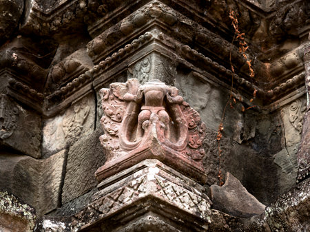 Banteay Srei temple, Angkor, Cambodiaの写真素材