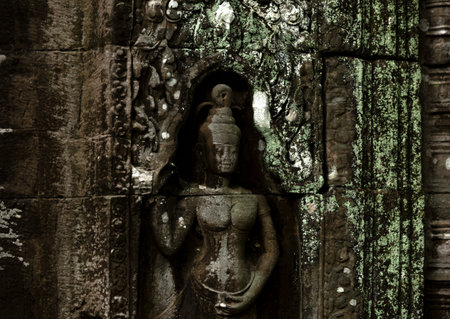 Angkor Wat, Siem Reap, Cambodia. The temple was built in the 9th century.