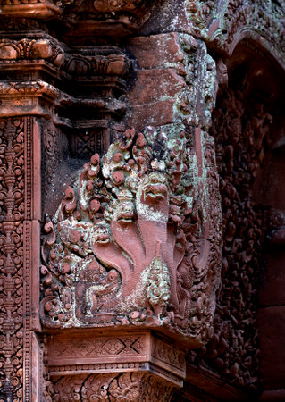 Banteay Srei temple, Angkor, Cambodiaの写真素材