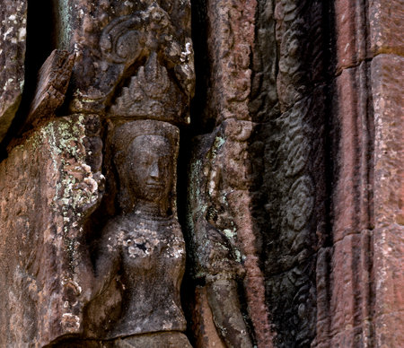 Banteay Srei, Angkor Thom, Cambodiaの写真素材