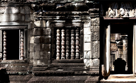 Angkor Wat, Siem Reap, Cambodia. Ancient Khmer architecture.の写真素材