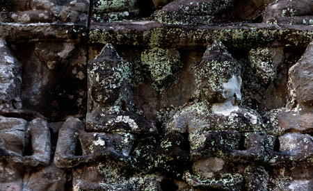 Buddha statue in Angkor Wat, Siem Reap, Cambodiaの写真素材