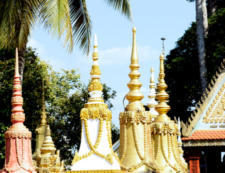 Thai style architecture in the temple,Thailand,Asia.の写真素材