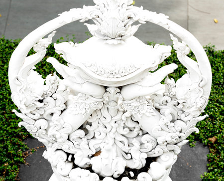 Thai style molding art in the park,Thailand.の写真素材
