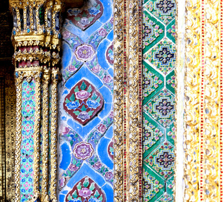 in bangkok thailand abstract cross temple colorsの写真素材