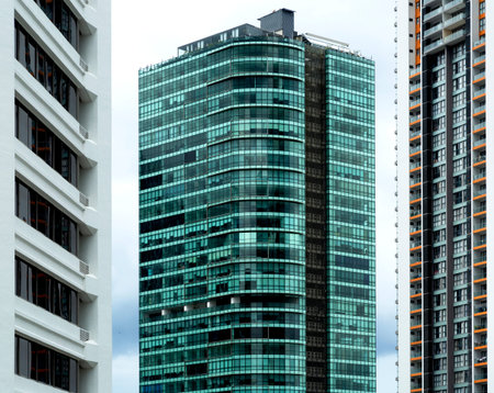 Modern skyscrapers in the business district of Bangkok, Thailand.