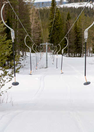 Button Lift Downhill Skiingの写真素材