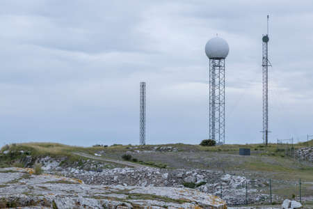 Weather Station with clouds in the background.の写真素材