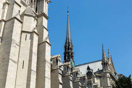 Notre-Dame Cathedral in Paris, Franceの写真素材