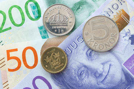 Swedish Currency Close Upの写真素材