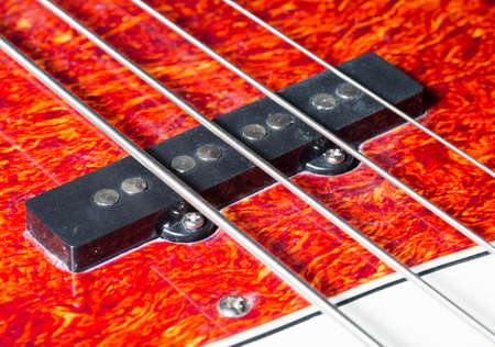 Bass Guitar Pickups Close Upの写真素材