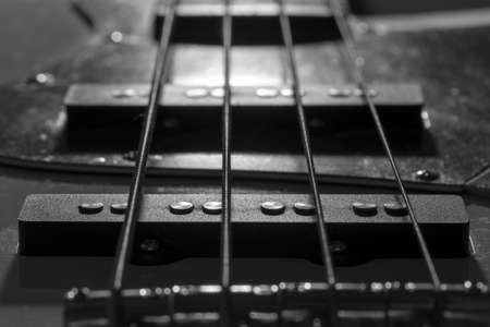 Bass Guitar Pickups Closeの写真素材