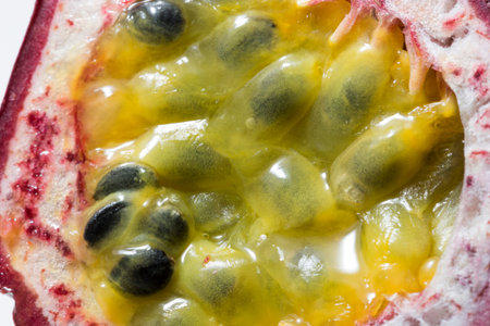 Passion Fruit Seeds Close Up