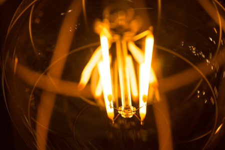 Light Bulb Coil Close Up.