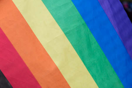Rainbow Flag close up.の写真素材