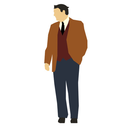 Standing Man 3 illustration vectorのイラスト素材