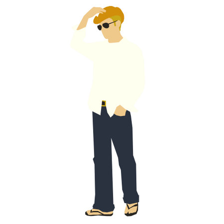 Standing Man 15 illustration vectorのイラスト素材