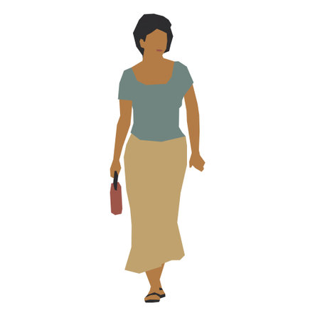 Standing Woman 12 illustration vectorのイラスト素材