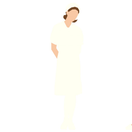 Nurse vector illustration isolated on a white background. Flat style.のイラスト素材