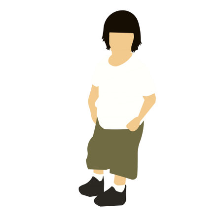 Boy walking 13 Vector Illustrationのイラスト素材