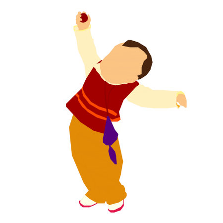 Boy walking 10 Vector Illustrationのイラスト素材