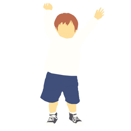 Boy walking 7 Vector Illustrationのイラスト素材