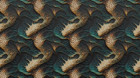 Seamless pattern of dragon skin. For eg fabric, wallpaper, wall decorations.