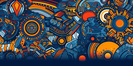 illustration on the theme of africa, national colors of africa, freedom day, emancipation day. Generative AIの素材