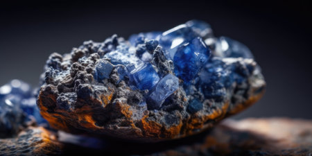 Photo of the mineral stone sodalite close-up, macro. Generative AIの素材