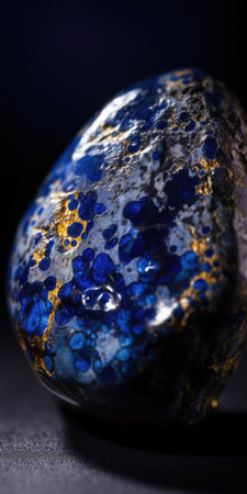 Photo of the mineral stone sodalite close-up, macro. Generative AIの素材