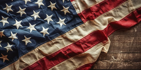 July 4th is Independence Day of the United States of America. Banner. Generative AIの素材