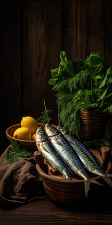 Fried fish in a restaurant close-up of a dish. Generative AIの素材