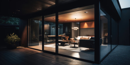 modern house. Scandinavian style. Neutral colors. minimalism. High quality photo. Generative AIの素材