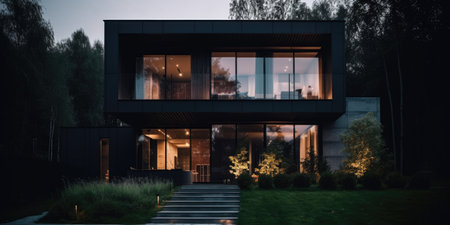 modern house. Scandinavian style. Neutral colors. minimalism. High quality photo. Generative AIの素材